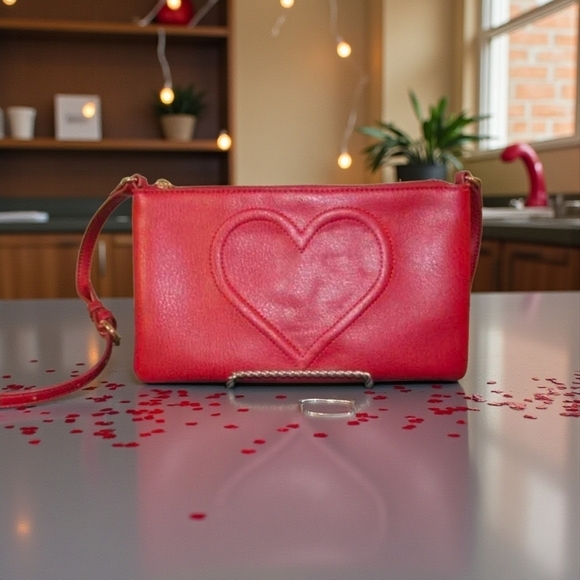 LC Lauren Conrad Handbags - LC Lauren Conrad Red Whitney Heart Wallet